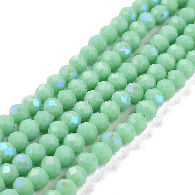 Electroplate Glass Beads Strands EGLA-A034-P3mm-B22-1