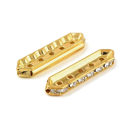 Brass Crystal Rhinestone Spacer Bars RB-T019-01A-G-1