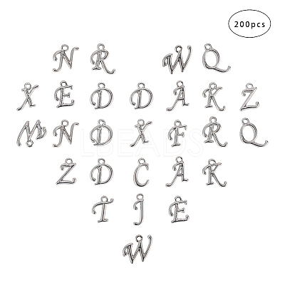 Alloy Letter Pendants PALLOY-NB0001-16-1
