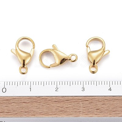 304 Stainless Steel Lobster Claw Clasps STAS-H352-01G-G-1