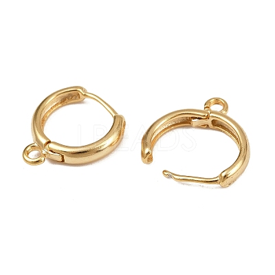 Brass Hoop Earring Findings KK-P310-35G-1