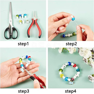 Mushroom Handmade Lampwork Beads LAMP-NB0001-08-1