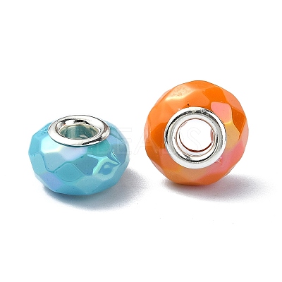 Opaque Acrylic European Beads X1-OACR-E033-28P-1