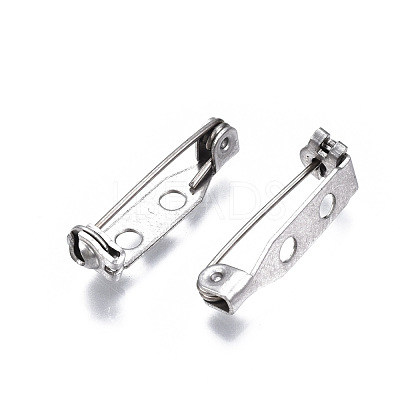 Tarnish Resistant 201 Stainless Steel Brooch Pin Back Safety Catch Bar Pins STAS-S117-022B-1