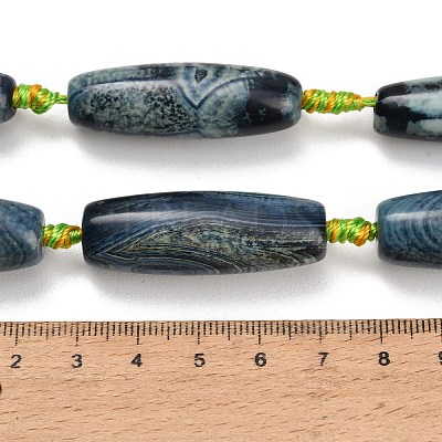 Natural Fire Crackle Agate Beads Strands GG-CBAB0A6-01-1