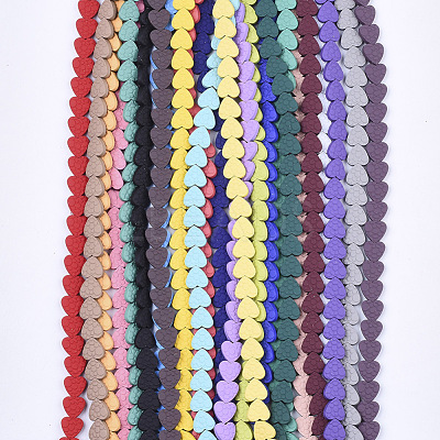 Spray Painted Non-magnetic Synthetic Hematite Beads Strands G-T124-34C-1