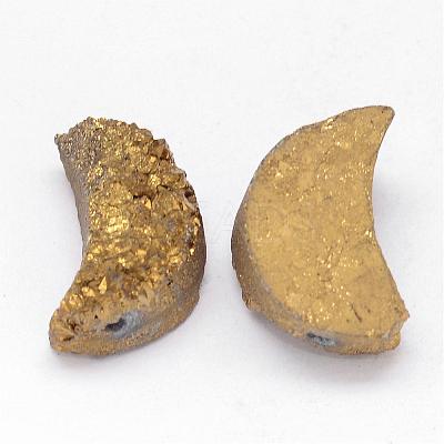Electroplated Natural Druzy Quartz Crystal Beads G-G888-07B-1