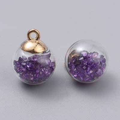 Transparent Glass Globe Pendants LS-GLAA-TAC0002-J09-1