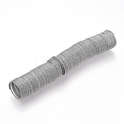 Textured Round Brass Jewelry Wires KK-N258-03P-1