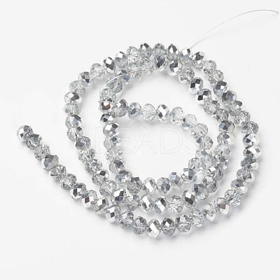 Electroplate Transparent Glass Beads Strands EGLA-A034-T10mm-M16-1