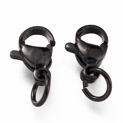 304 Stainless Steel Lobster Claw Clasps Ion Plating(IP) STAS-G240-01B-EB-1