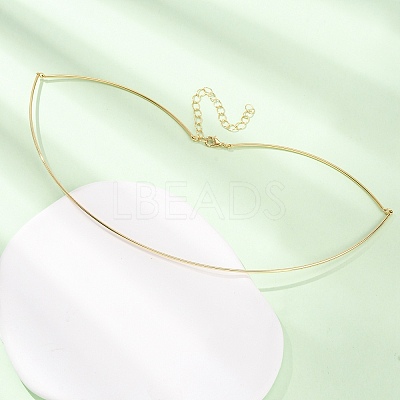 1.5MM Brass Torque Choker Necklaces KK-CBA3297-12G-1