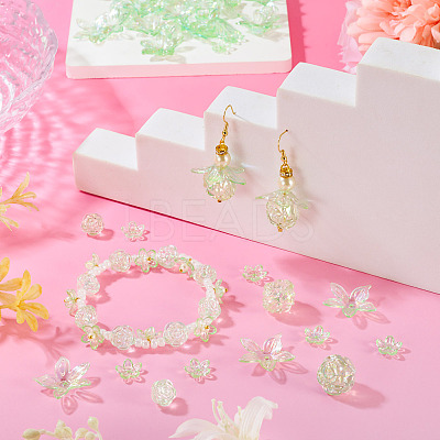 94Pcs 4 Styles Transparent Acrylic Beads TACR-TA0001-84-1