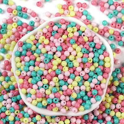 Opaque Acrylic Beads X1-OACR-H118-07B-10-1