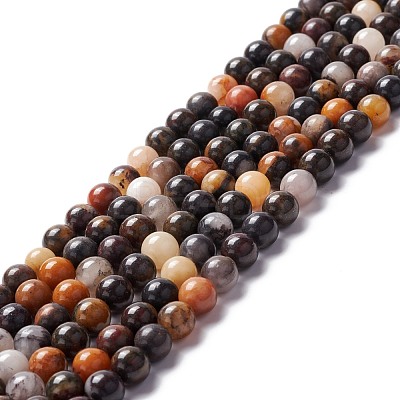 Natural Brecciated Jasper Beads Strands G-M381-01B-1