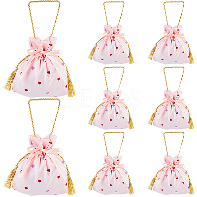 Heart Printed Cloth Drawstring Storage Bags ABAG-WH20010-20C-02-1