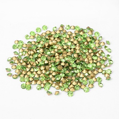 Back Plated Grade A Diamond Glass Pointed Rhinestone RGLA-SS4-009-1