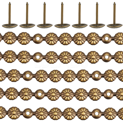 5Bags Flower Iron Decoration Strip FIND-GF0008-41A-AB-1