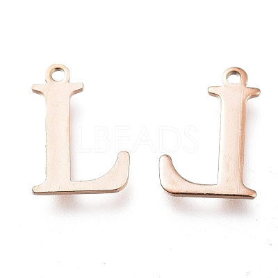 PVD Vacuum Plating  304 Stainless Steel Charms STAS-H112-L-RG-1