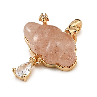 Natural Strawberry Quartz Carved Pendants GG-CBA5963-03C-1