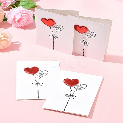 4Pcs Kraft Paper Greeting Cards AJEW-FS0001-30B-1