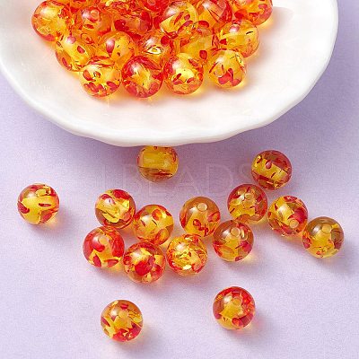 Resin Imitation Amber Beads RESI-YW0001-49-1