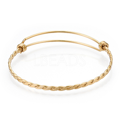 Ion Plating(IP) Adjustable 304 Stainless Steel Expandable Bangle Making STAS-I066-01A-G-1