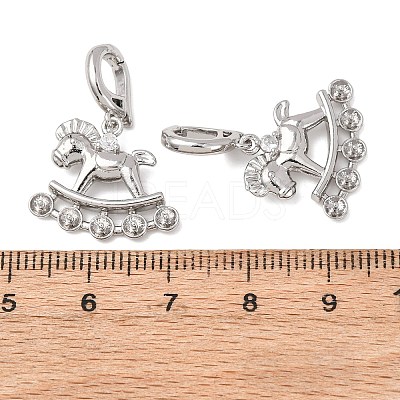 Brass Micro Pave Cubic Zirconia Peg Bails KK-A279-07P-1