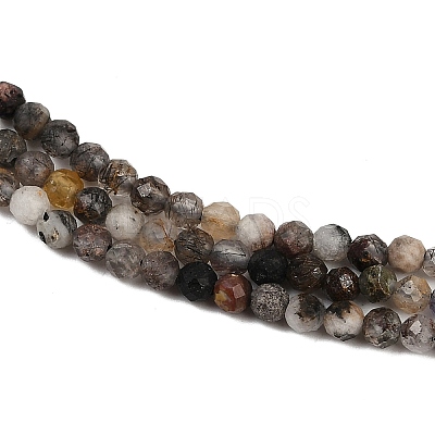Natural Black Rutilated Quartz Beads Strands LS-G-RM250104-C3-1