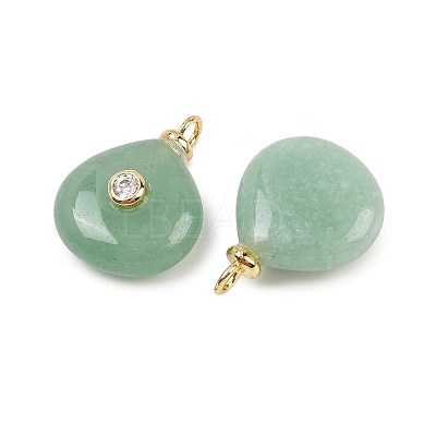 Natural Green Aventurine Pendants X-KK-B157-42E-06-1