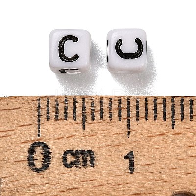 Opaque Acrylic Beads OACR-S076-01C-1