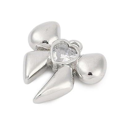 Brass Micro Pave Cubic Zirconia Pendants ZIRC-P122-05B-P01-1