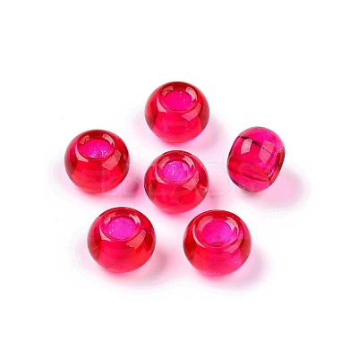 Baking Paint Transparent Glass European Beads DGLA-N005-13A-01-1