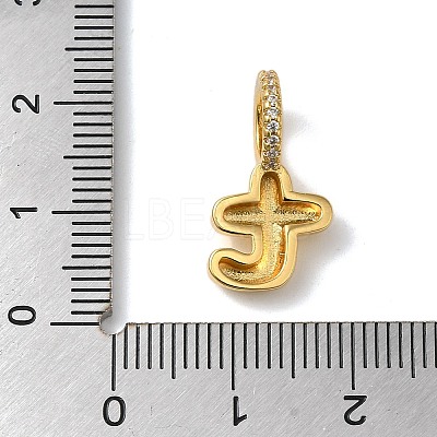 Brass Micro Pave Cubic Zirconia Pendants KK-K345-13T-G-1