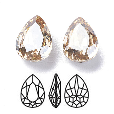 Imitation Austrian Crystal Glass Rhinestone RGLA-K011-13x18-001GS-1
