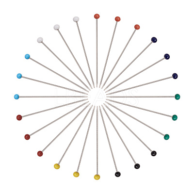 Multicolor 1 Box Length 37mm Round Ball Map Tacks Push Pins with Needle Points FIND-N0002-001-B-1