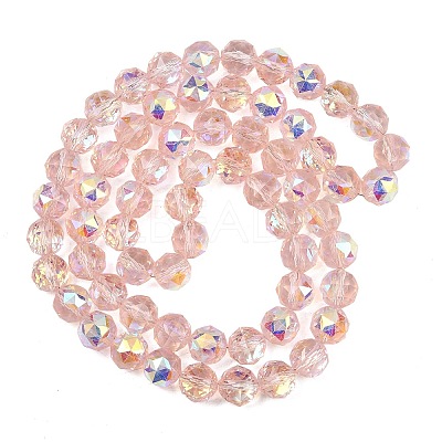 Transparent Electroplate Glass Beads Strands EGLA-N002-34C-B07-1