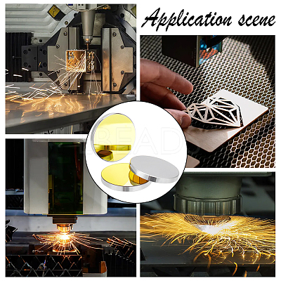 Silicon Gold-Plated Reflective Lens AJEW-WH0248-391B-1