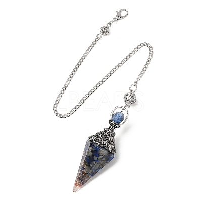 Resin Cone Pointed Dowsing Pendulums GG-CBA040B-03P-01-1