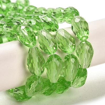 Glass Beads Strands EGLA-E010-8x12mm-14-1