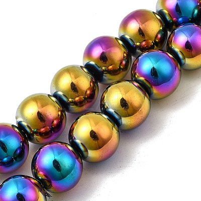 Electroplated Synthetic Non-magnetic Hematite Beads Strands G-H327-D02-05B-1