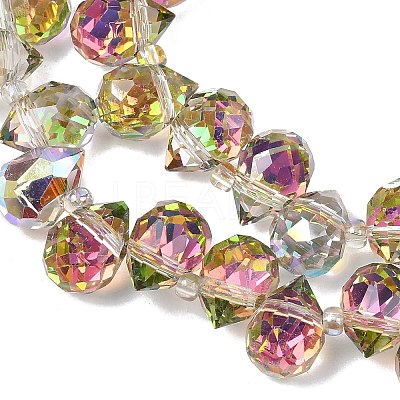 Electroplate Glass Beads Strands EGLA-D030-17-02-1