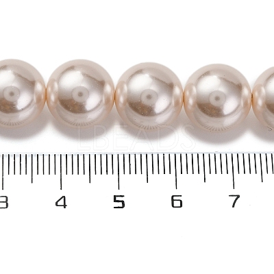 Baking Paint Pearlized Glass Pearl Round Bead Strands PEAR-H019-02E-02-1