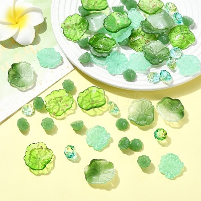 60Pcs 6 Styles Transparent Glass Beads GLAA-YW0005-58-1