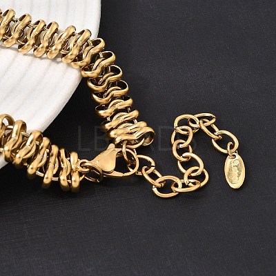 316L Surgical Stainless Steel Link Chain Choker Necklaces SA-CBAB122-03G-1