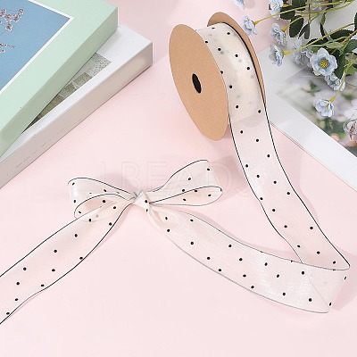1Roll Printed Polyester Chiffon Ribbons OCOR-CY0002-35C-1