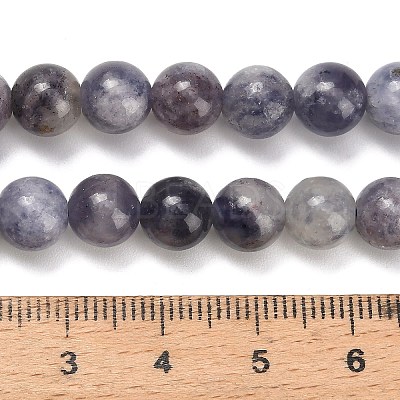 Natural Iolite Beads Strands G-G300-A04-8mm-1