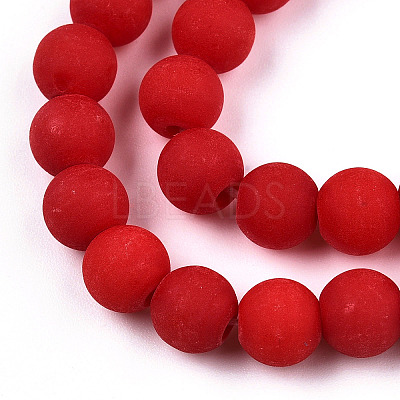 Opaque Glass Beads Strands GLAA-T032-P8mm-MD04-1