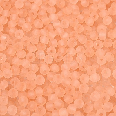 FGB Frosted Transparent Glass Seed Beads SEED-N013-04A-04-1