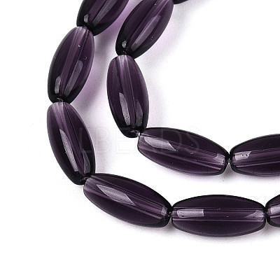 Transparent Glass Beads Strands GLAA-T028-15T-01-1